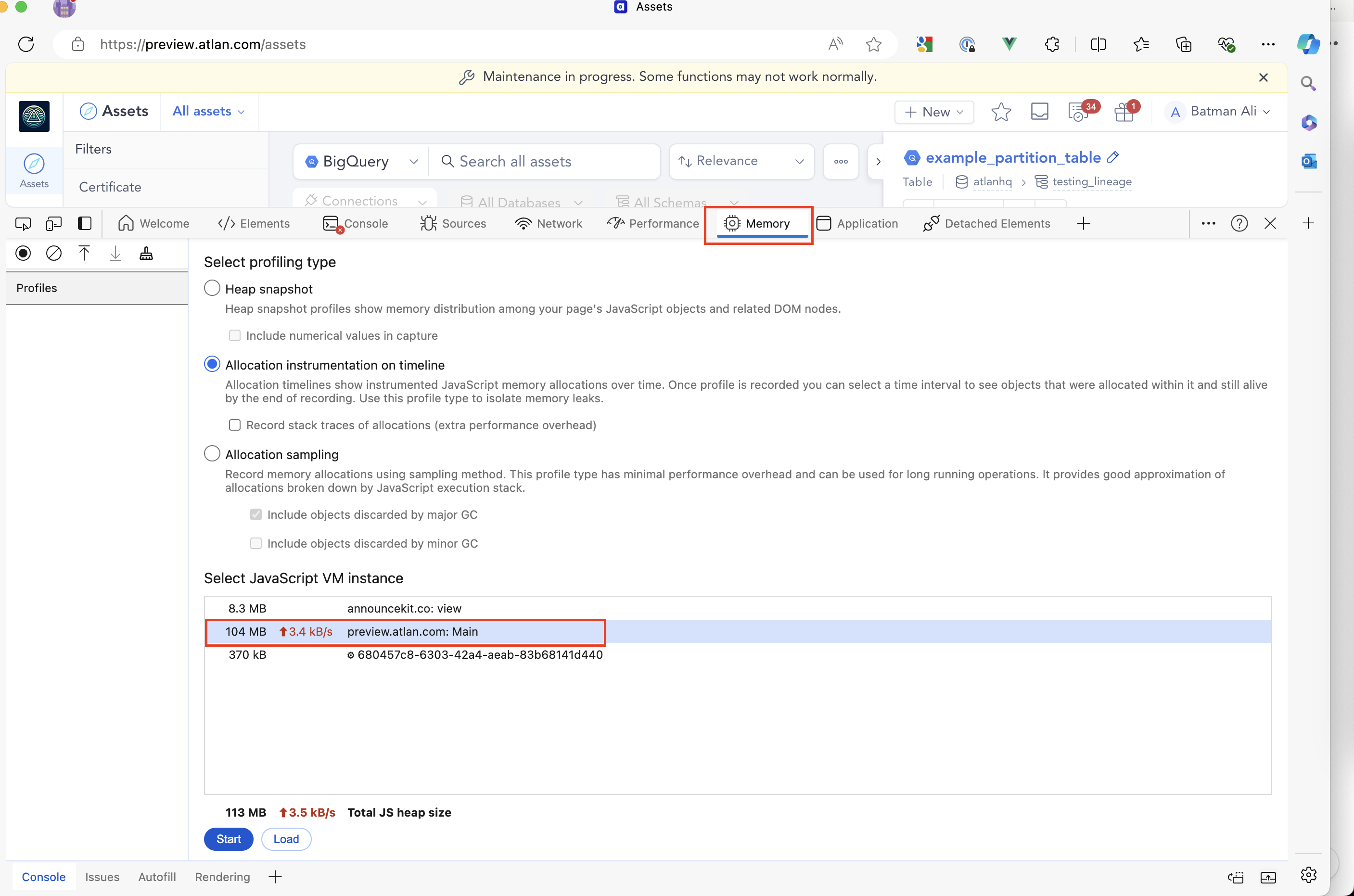 Heap snapshot
